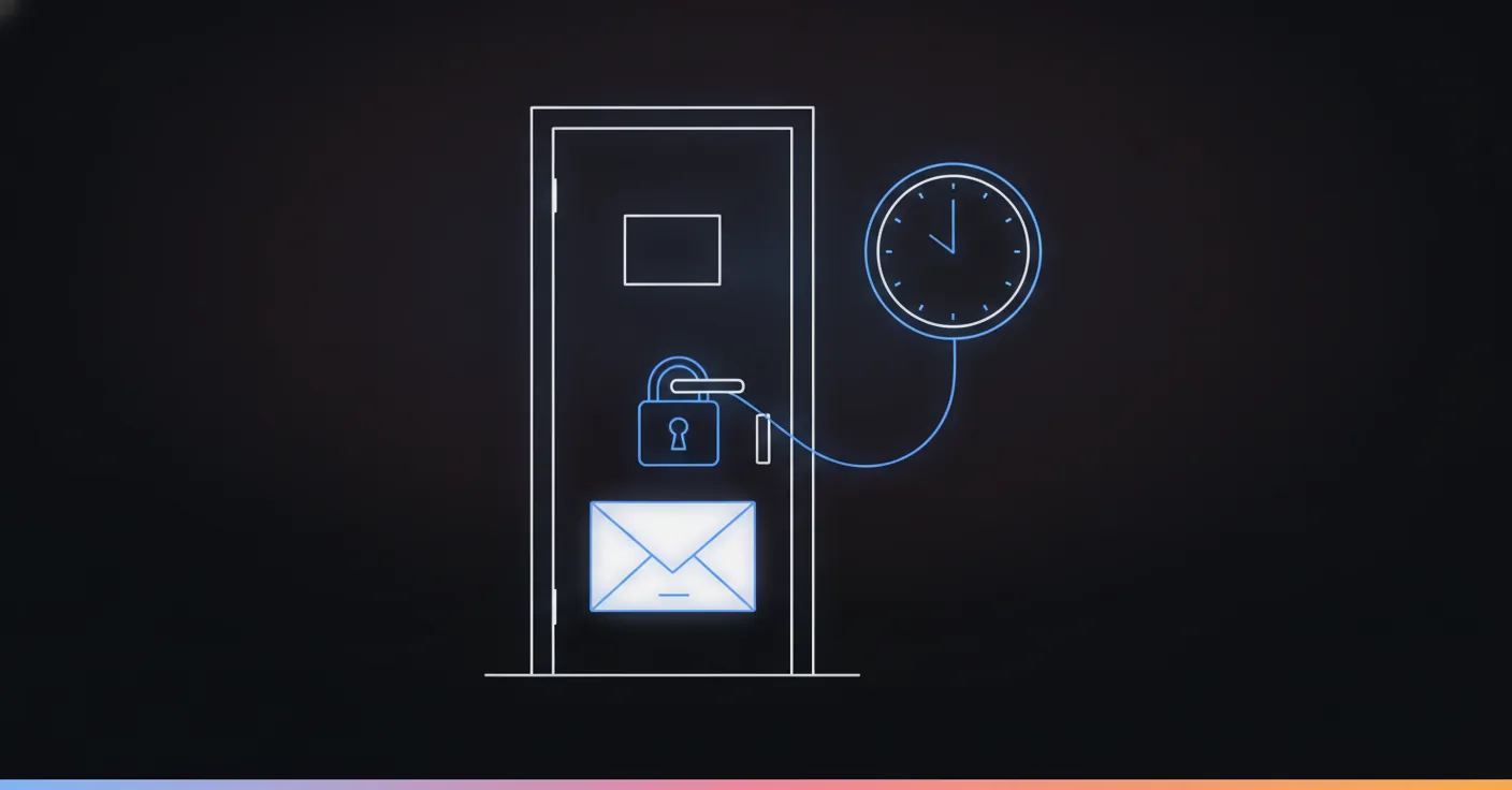 Externalisation de l'accueil téléphonique juridique : le secret professionnel dans le contrat Une porte de cabinet fermée par un cadenas, une enveloppe scellée devant et une horloge à 10h40 : le secret professionnel doit traverser l’accueil téléphonique externalisé juridique