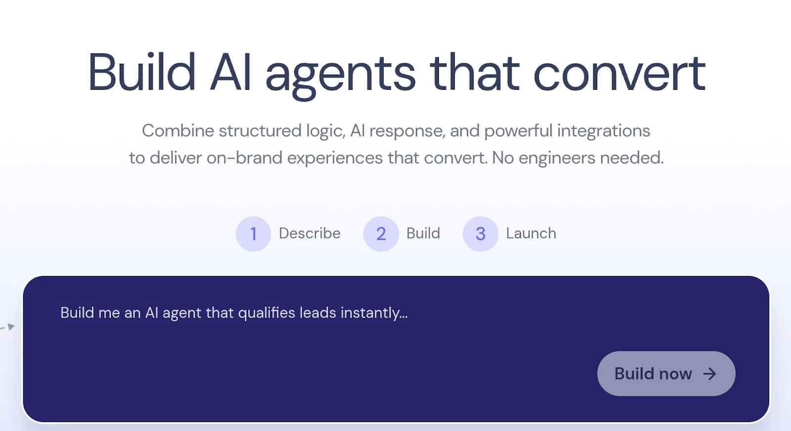 Landbot conversational form builder turning website traffic into leads