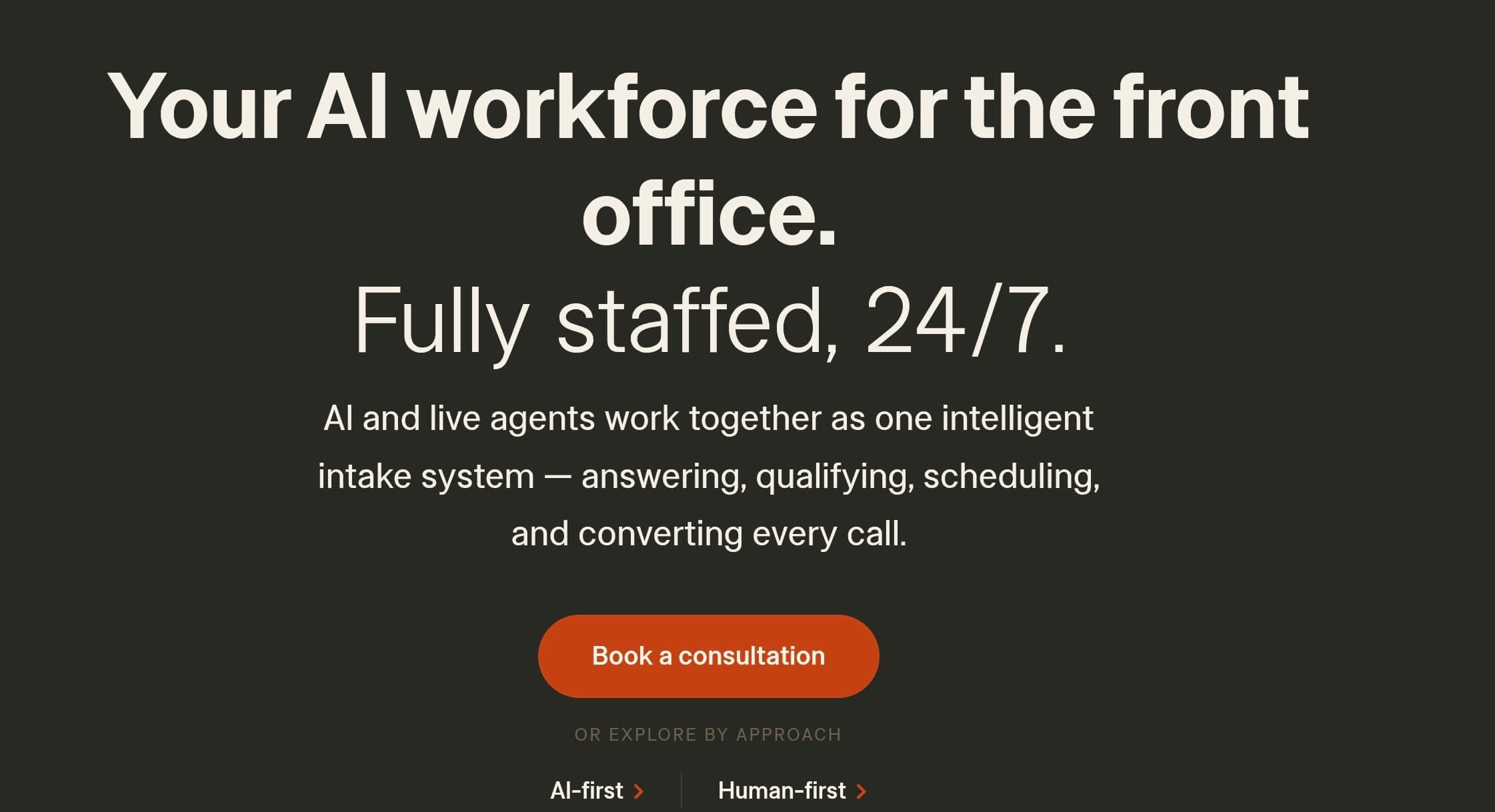 An image showing Smith AI homepage and features