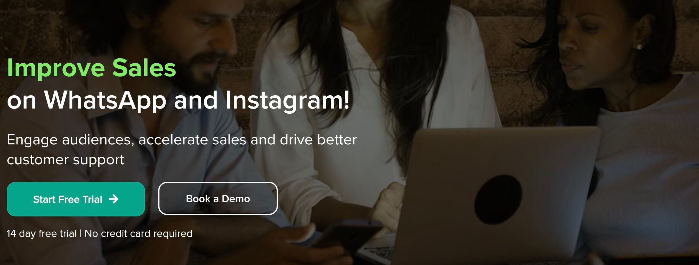 Interakt homepage, a WhatsApp automation tool for growing businesses