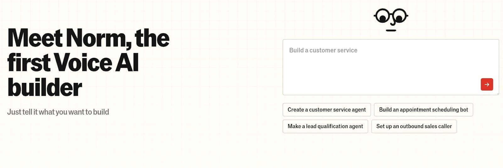 Bland AI voice agent homepage