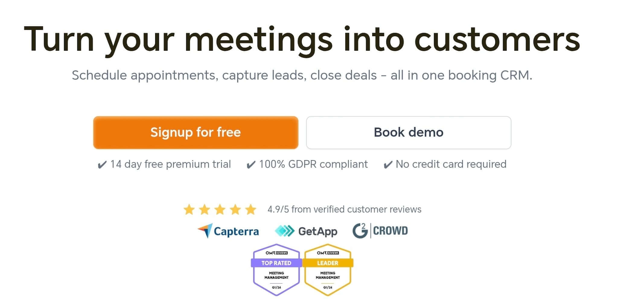 Zeeg AI virtual receptionist calendar and CRM integration screen